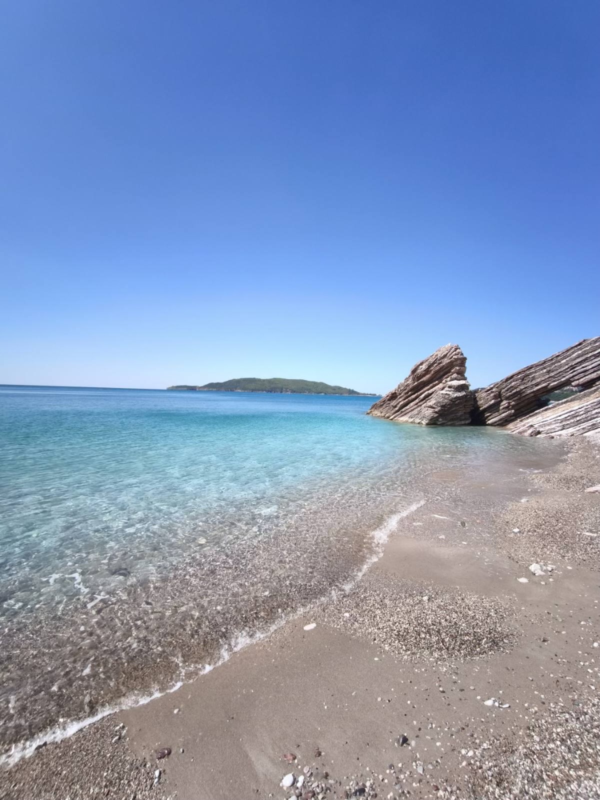 Sandy beach in Rafailovići